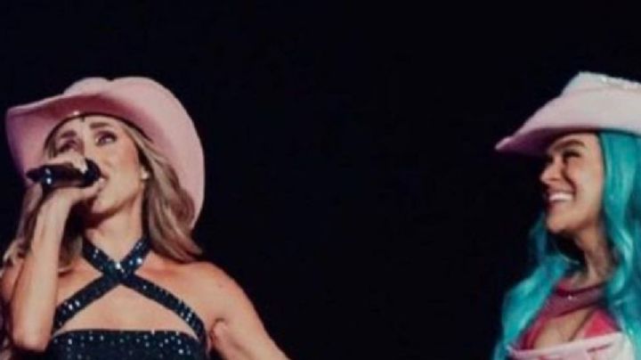 La particular recreación del show de Karol G y Anahí