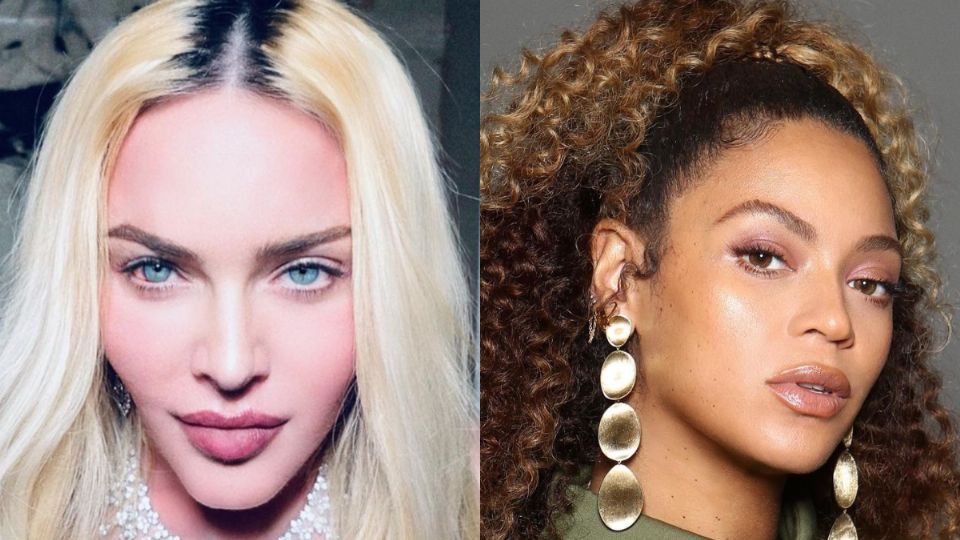 Madonna y Beyoncé, posando. Fuente: Instagram @madonna @beyonce