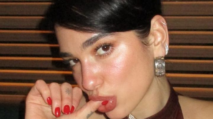 Dua Lipa subió la temperatura con escotado top de cuero